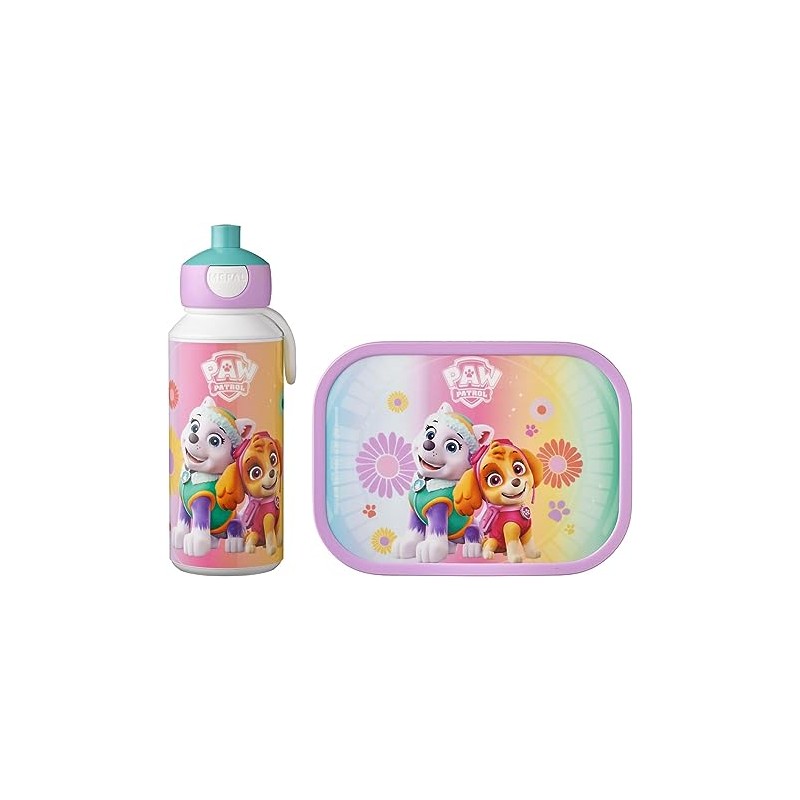 Set Fiambrera-Botella Patrulla Canina Rosa de Mepal