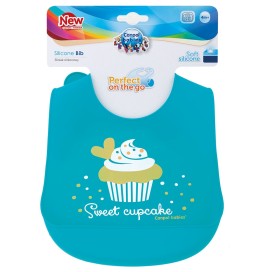 Babero de silicona - Cupcake - Azul Canpol babies