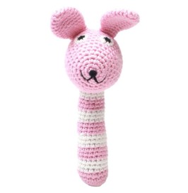 Sonajero bambú CONEJO ROSA