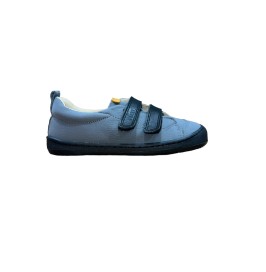 Deportivas Piel Antimancha Negro-Gris De FlexiNens Con Contrafuerte