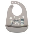 Babero de silicona con bolsillo Bonjour Paris - Beige Canpol babies