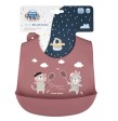 Babero de silicona con bolsillo Bonjour Paris - Granate Canpol babies