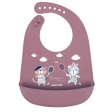 Babero de silicona con bolsillo Bonjour Paris - Granate Canpol babies