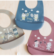 Babero de silicona con bolsillo Bonjour Paris - Granate Azul Canpol babies