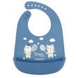 Babero de silicona con bolsillo Bonjour Paris - Granate Azul Canpol babies
