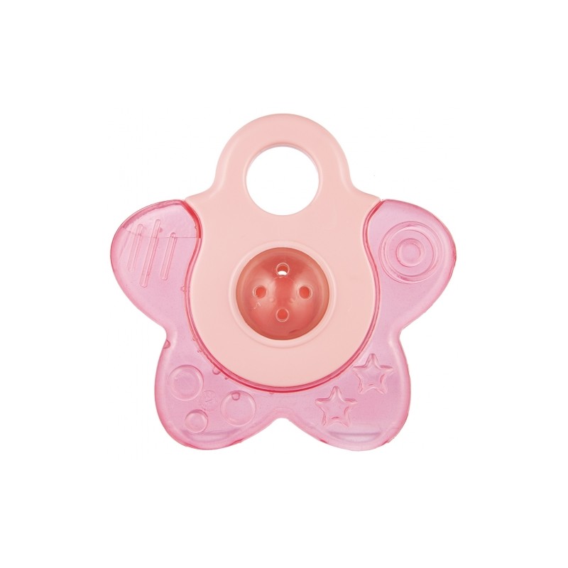 Mordedor Refrigerante con Sonajero Estrella Rosa