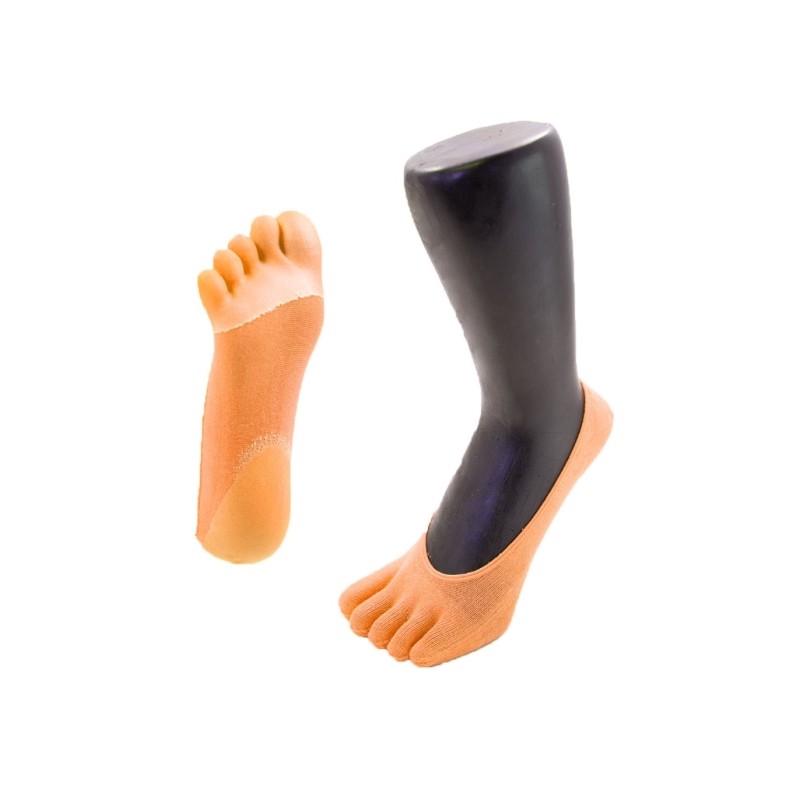 Calcetines de gel con separación de dedos color naranja de ToeToe