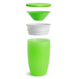 Vaso antigoteo Miracle 360º con tapa 295ml Verde de Munchkin