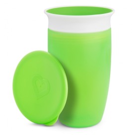 Vaso antigoteo Miracle 360º con tapa 295ml Verde de Munchkin