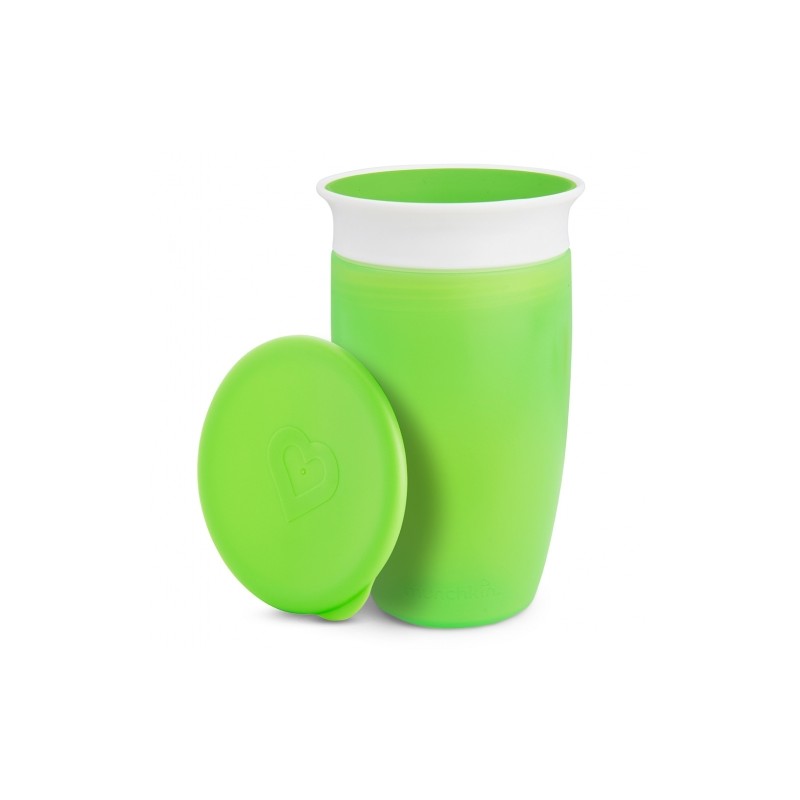 Vaso antigoteo Miracle 360º con tapa 295ml Verde de Munchkin Vaso antigoteo Miracle 360º con tapa 295ml Verde de Munchkin