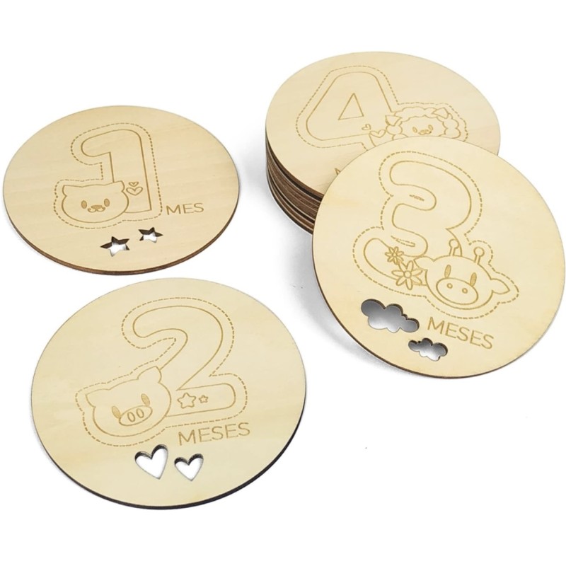 Set 12 Tarjetas Cumplemeses