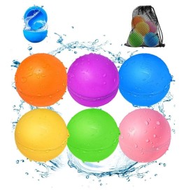 SOPPYCID Globos de agua reutilizables OPACOS (6 uds + malla)