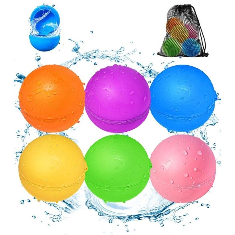 SOPPYCID Globos de agua reutilizables OPACOS (6 uds + malla) SOPPYCID Globos de agua reutilizables OPACOS (6 uds + malla)