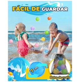 SOPPYCID Globos de agua reutilizables OPACOS (6 uds + malla)