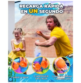 SOPPYCID Globos de agua reutilizables OPACOS (6 uds + malla)