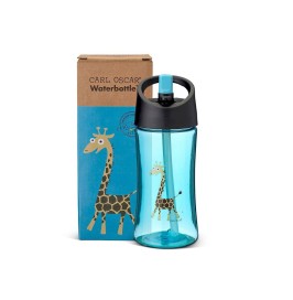 Botella Tritán 350ml Jirafa Turquesa