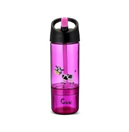 Botella Tritán 2 en 1 vaca purple Carl Oscar
