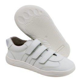 Zapatillas Deportivas Respetuosas Blancas Microfibra 3 Velcros Piruflex