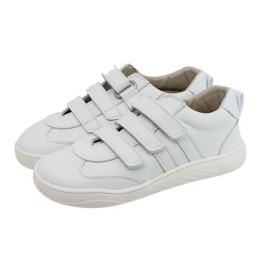Zapatillas Deportivas Respetuosas Blancas Microfibra 3 Velcros Piruflex