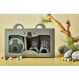 ATTIPAS set de regalo Rodilleras y Attipas KOALA Gris