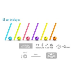Palos flexibles MELI Stik Neon 150 piezas