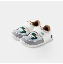 Zapatillas Respetuosas Bebé Deportivas Spaceship gris de Littlebluelamb