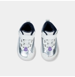 Botines Respetuosos Bebé Lila y Plata Mod Aurora Littlebluelamb