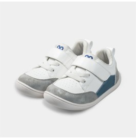 Zapatillas Respetuosas Bebé Deportivas  azul-gris  MOOREA de LittleBlueLamb