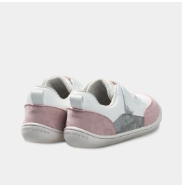 Zapatillas Respetuosas Bebé Deportivas rosa-gris MOOREA de Littlebluelamb