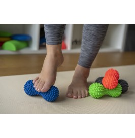 Rodillo para masaje y rehabilitación, duoball 15,5 cm, rojo