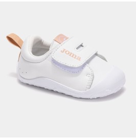Deportiva Joma Respetuosas para Bebé Blancas y Rosas Velcro Casual Teddy Baby
