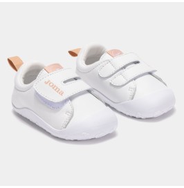 Deportiva Joma Respetuosas para Bebé Blancas y Rosas Velcro Casual Teddy Baby