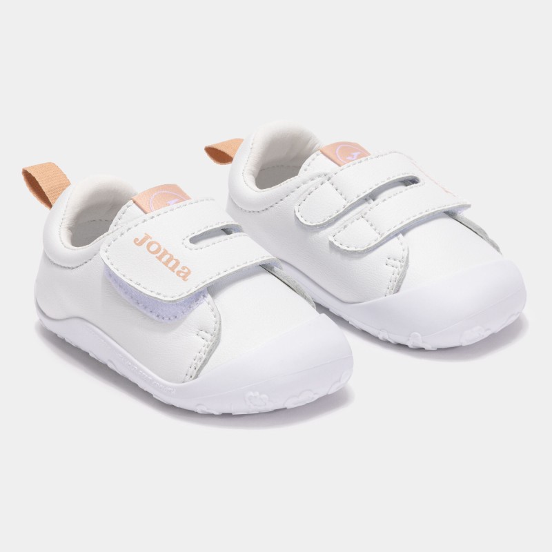 Deportiva Joma Respetuosas para Bebé Blancas y Rosas Velcro Casual Teddy Baby Deportiva Joma Respetuosas para Bebé Blancas y Rosas Velcro Casual Teddy Baby