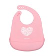 Babero de silicona con bolsillo Pastelove - Corazón Rosa Canpol babies