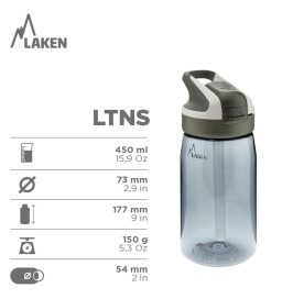 Botella ANIMAL CAMPING de Tritan 450 ml con Tapón Summit de Laken