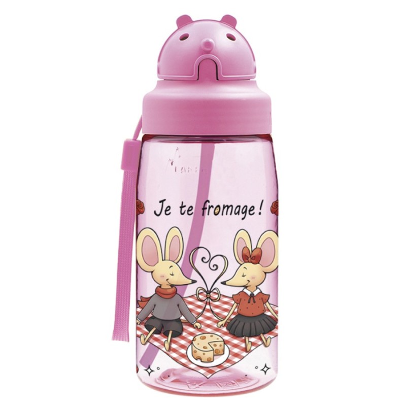 Botella FROMAGE de tritan 450 ml con pajita de Laken Botella FROMAGE de tritan 450 ml con pajita de Laken