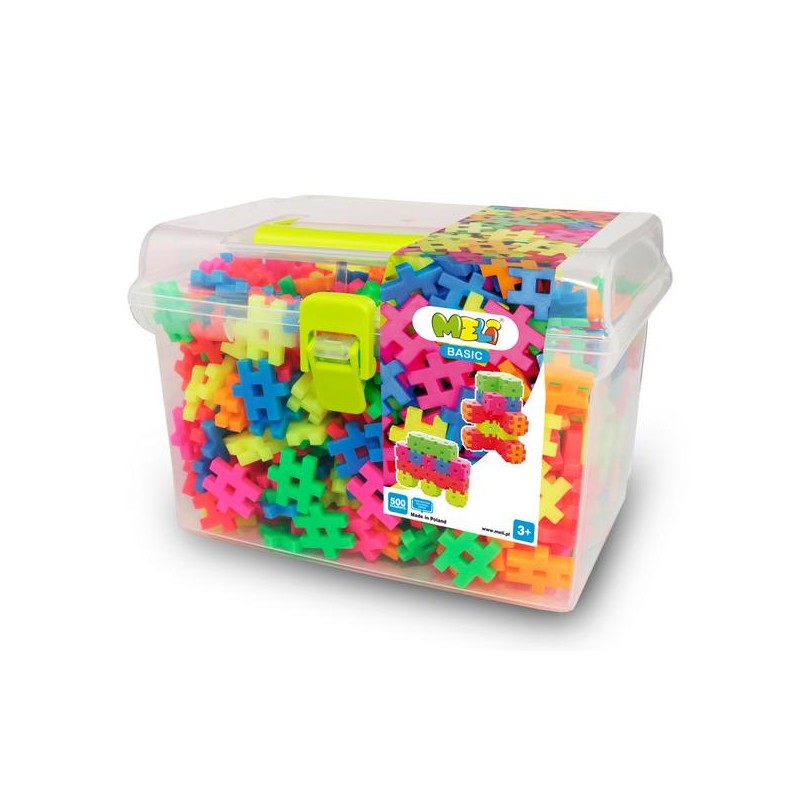 Bloques MELI Basic TRAVEL BOX Neon 500 piezas