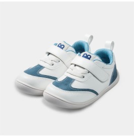 Zapatillas Respetuosas Bebé Deportivas Azul-Blanco NEO de Littlebluelamb