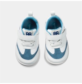Zapatillas Respetuosas Bebé Deportivas Azul-Blanco NEO de Littlebluelamb