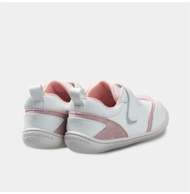 Zapatillas Respetuosas Bebé Deportivas Rosa-Blanco NEO de Littlebluelamb