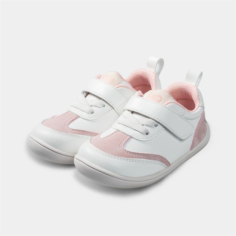 Zapatillas Respetuosas Bebé Deportivas Rosa-Blanco NEO de Littlebluelamb