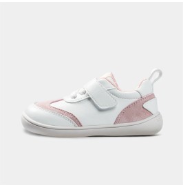 Zapatillas Respetuosas Bebé Deportivas Rosa-Blanco NEO de Littlebluelamb