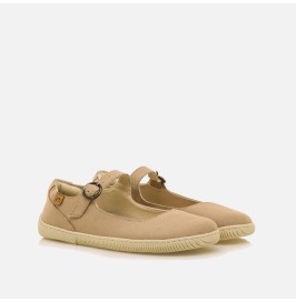 Bailarinas de lona respetuosas Canver beige de Mustang Free