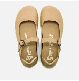 Bailarinas de lona respetuosas Canver beige de Mustang Free