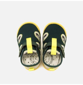 Sandalias Deportivas Bebé Respetuosas  de tela verdes de Mustang Free
