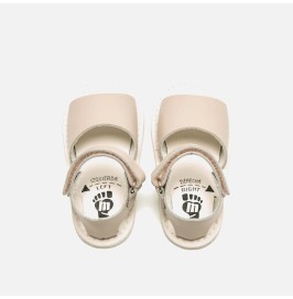 Sandalias de Piel Respetuosas Mustang  Napa Nude