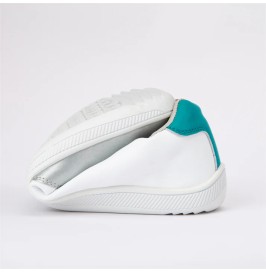 Zapatillas deportivas ZZFaber blancas con detalle verde
