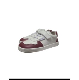 Zapatillas Deportivas Barefoot Blanca y Burdeos Piruflex