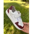 Zapatillas Deportivas Barefoot Blanca y Burdeos Piruflex