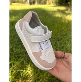 Zapatillas Deportivas Barefoot Blanca y Nude Piruflex